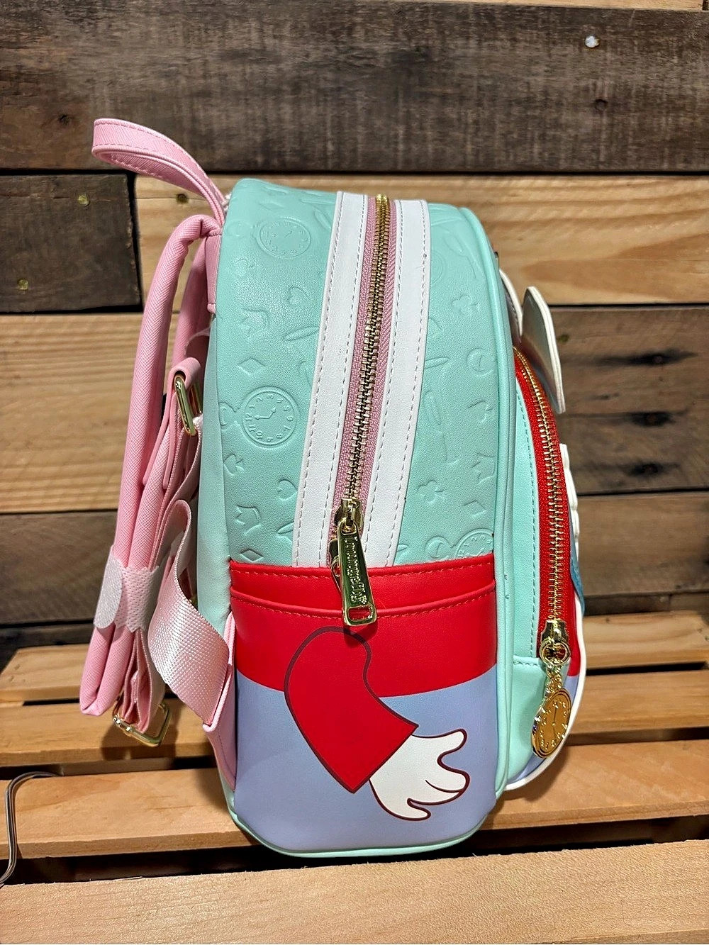 Loungefly Xavi White Rabbit Cosplay Mini Backpack White Rabbit Mini Backpack NWT - Picture 3 of 4